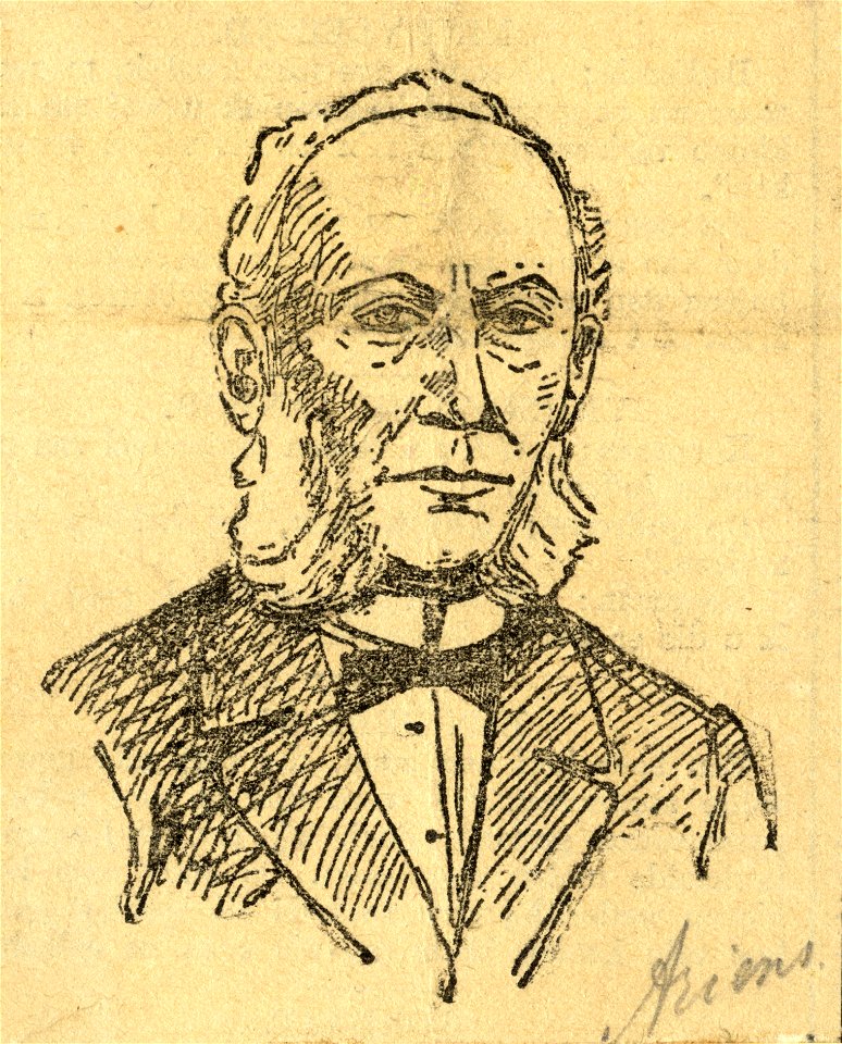 HUA-103877-Portret van AWK Ariëns voorzitter van het RK Armbestuur te Utrecht overleden 1883 Borstbeeld van voren