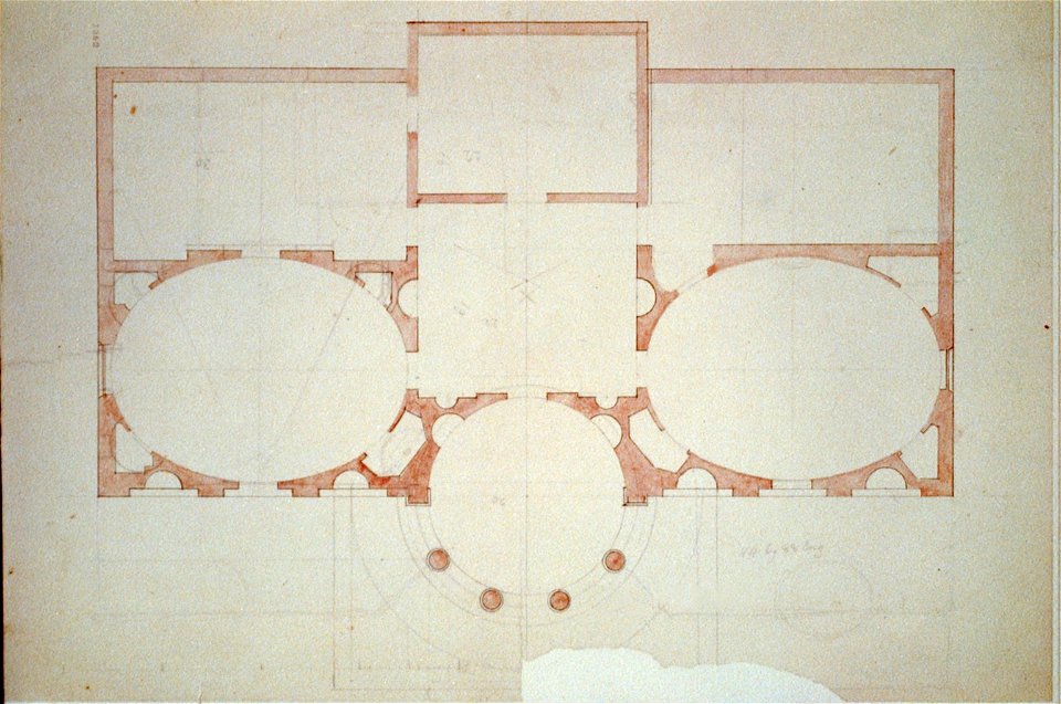 House (Tudor Place) for Thomas and Martha Custis Peter, 1644 31st Street, N.W., Georgetown, Washington, D.C. Floor plan LCCN2002712410