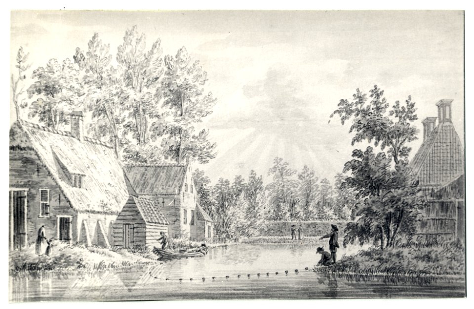 HUA-107645-Gezicht op een boerderij gelegen achter slot Zuylen te Oud Zuilen gemeente Zuilen NB De gemeente Zuilen behoort sinds 1 januari 1954 tot de gemeente M
