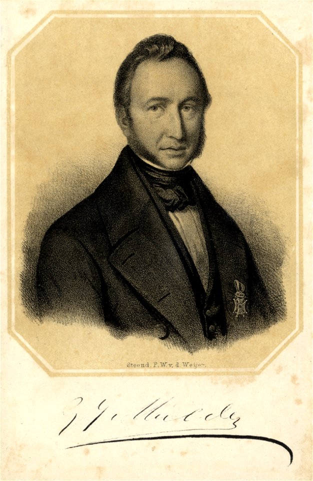 HUA-105782-Portret van prof GJ Mulder geboren 1802 hoogleraar in de scheikunde aan de Utrechtse hogeschool 1840 1868 overleden 1880 Borstbeeld rechts