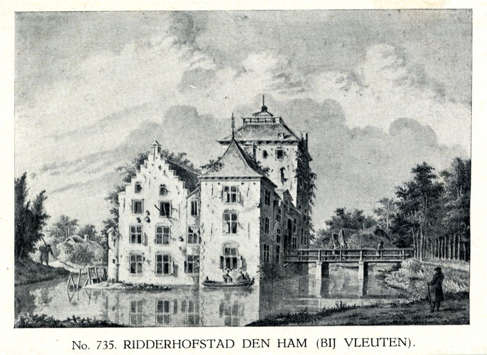 HUA-107360-Gezicht op het kasteel Den Ham bij Vleuten uit het noordoostenNB De gemeente Vleuten is per 1 januari 1954 opgenomen in de gemeente Vleuten De Meern d