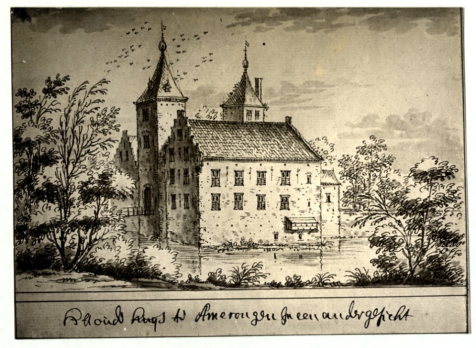 HUA-107280-Gezicht op het kasteel Amerongen te Amerongen