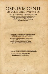 Houghton Typ 520.20.223 - Joannes Boemus, Omnivmgenti, 1520