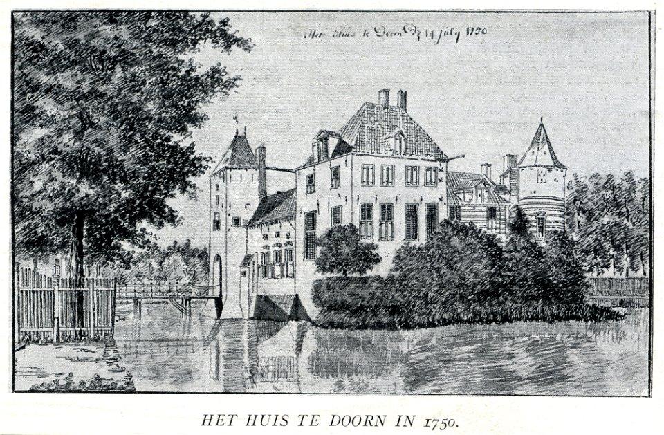 HUA-107301-Gezicht op het kasteel Doorn te Doorn uit het noordwesten