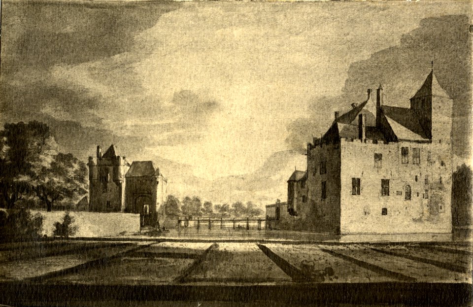 HUA-107286-Gezicht op het kasteel Beverweerd bij Werkhoven met links de voorburcht uit het noordwesten