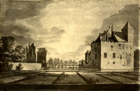 HUA-107286-Gezicht op het kasteel Beverweerd bij Werkhoven met links de voorburcht uit het noordwesten