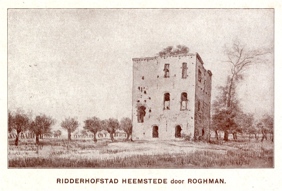 HUA-107366-Gezicht op het oude kasteel Heemstede bij Jutphaas nabij de grens tussen de gemeenten Houten en Nieuwegein