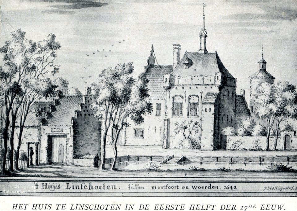 HUA-107388-Gezicht op het kasteel Linschoten te Linschoten