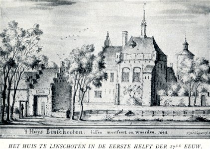HUA-107388-Gezicht op het kasteel Linschoten te Linschoten