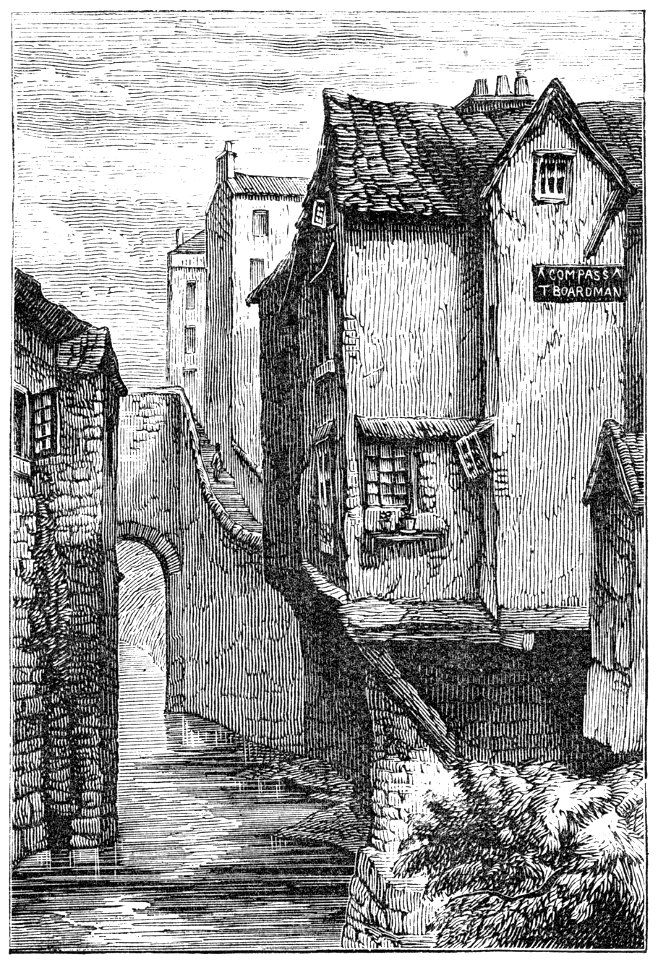 Houses built on the Frome Wall Bristol