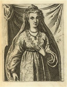 Houghton Typ 625 09.405 - Habiti delle donne venetiane intagliate in rame nuouament, plate 14