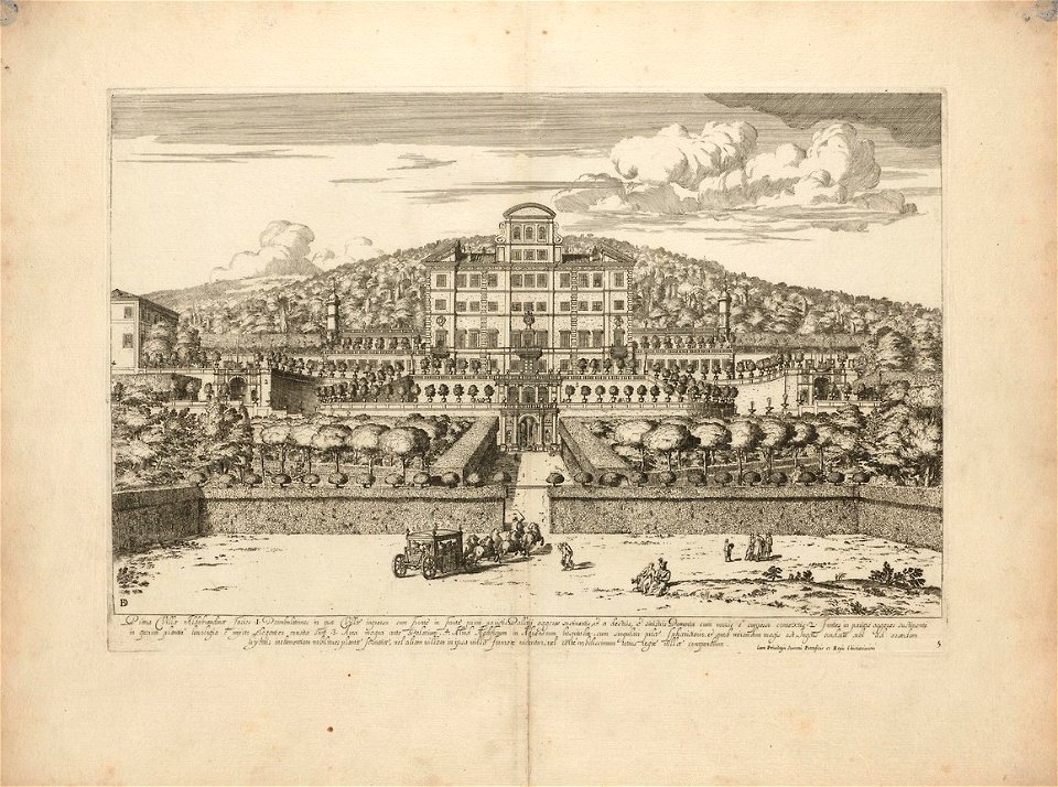 Houghton Typ 625.47.194 (A) - Dominicus Barrière, Villa Aldobrandina Tusculana, plate 5