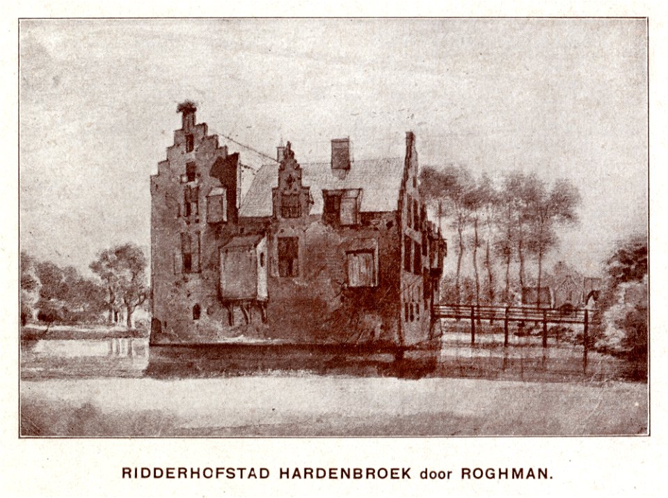 HUA-107362-Gezicht op het kasteel Hardenbroek bij Driebergen uit het noordoostenNB De gemeenten Driebergen en Rijsenburg zijn per 1 mei 1931 samengevoegd tot de 
