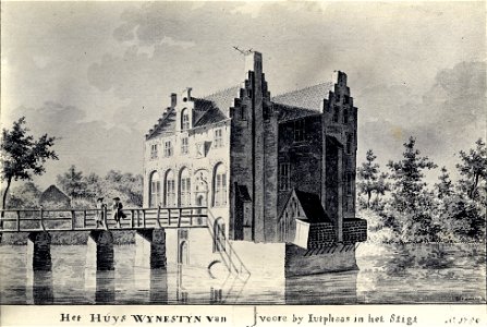 HUA-107515-Gezicht op het kasteel Wijnestein te Jutphaas uit het noordwestenNB De gemeenten Jutphaas en Vreeswijk zijn per 1 juli 1971 samengevoegd tot de nieuw 
