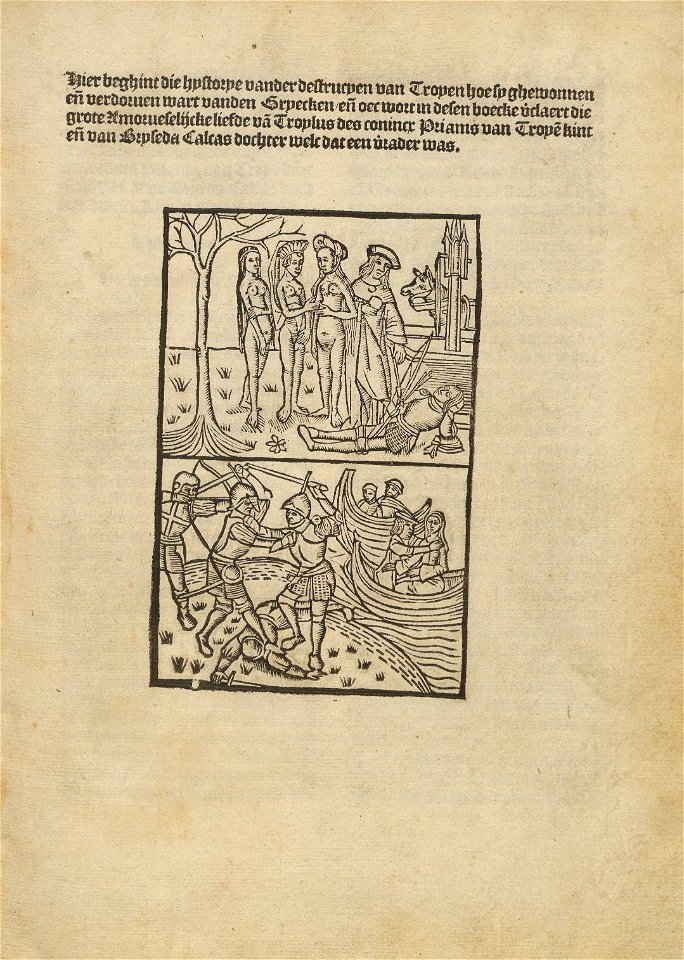 Houghton Typ Inc 9459.3 - Hier beghint Die hystorye vander destrucyen van Troyen