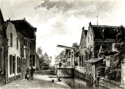 HUA-107554-Gezicht op de Danne te Breukelen met de brug in de Brugstraat