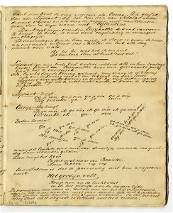 HUA-135567-Afbeelding van een pagina met geschreven commentaar op de opera Euryanthe van Carl Maria von Weber op 25 maart 1861 in de Utrechtse schouwburg uitgevo