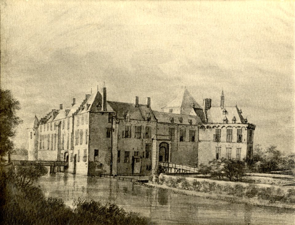 HUA-107516-Gezicht op het kasteel te IJsselstein uit het oosten