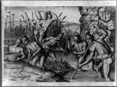 How the Natives collect gold in the streams LCCN2001696962