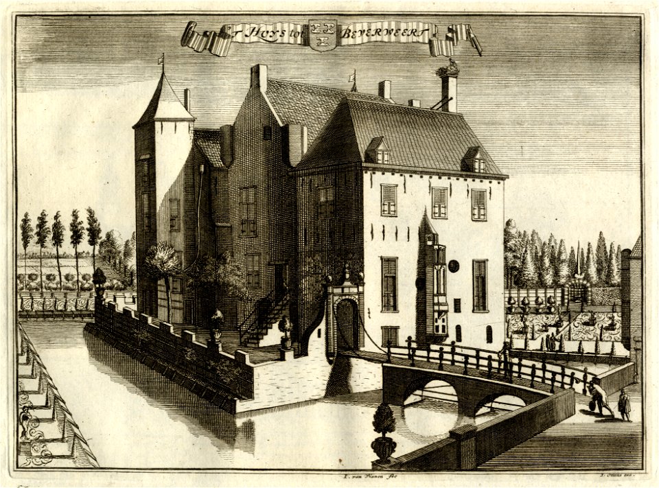 HUA-135363-Gezicht vanaf de voorburcht op het kasteel Beverweerd bij Werkhoven