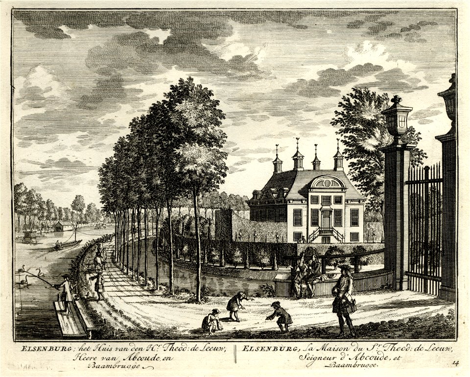 HUA-135599-Gezicht over de Vecht op de buitenplaats Elsenburg bij Maarssen