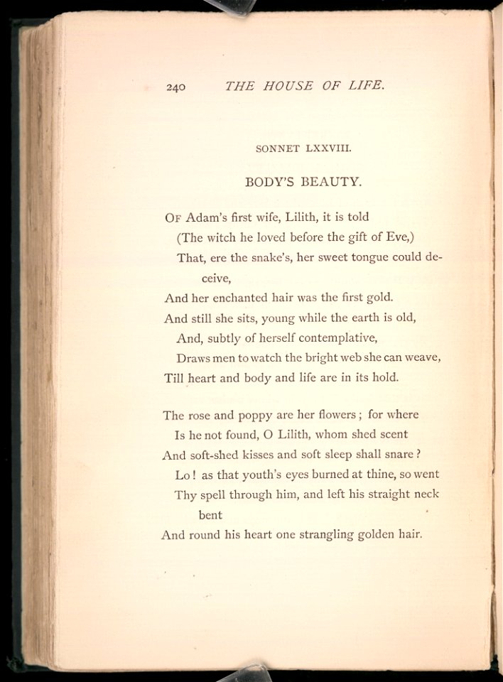 House of Life Rossetti LXXVIII
