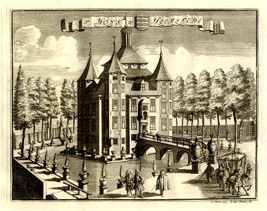 HUA-135370-Gezicht op de zij en de voorgevel van het huis Heemstede gemeente Houten uit het oosten