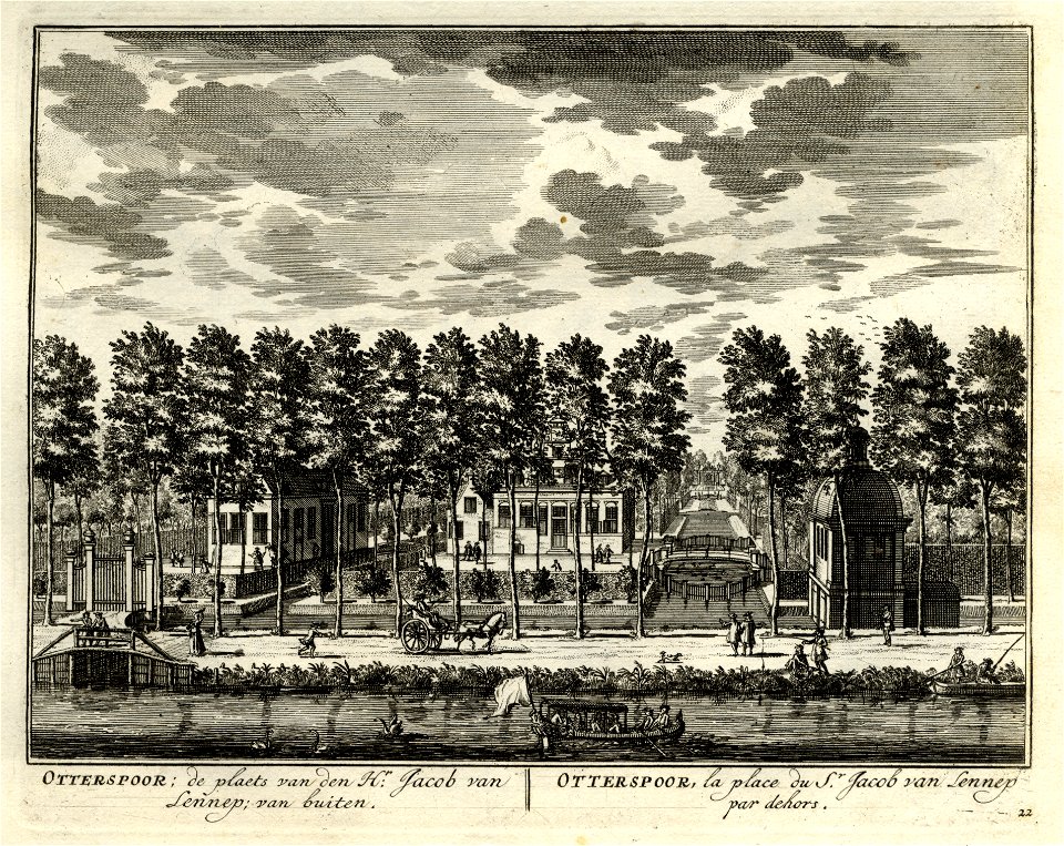 HUA-135607-Gezicht over de Vecht op de buitenplaats Otterspoor bij Maarsseveen