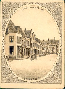 HUA-135042-Gezicht in de Lange Nieuwstraat te Utrecht uit het noordwesten