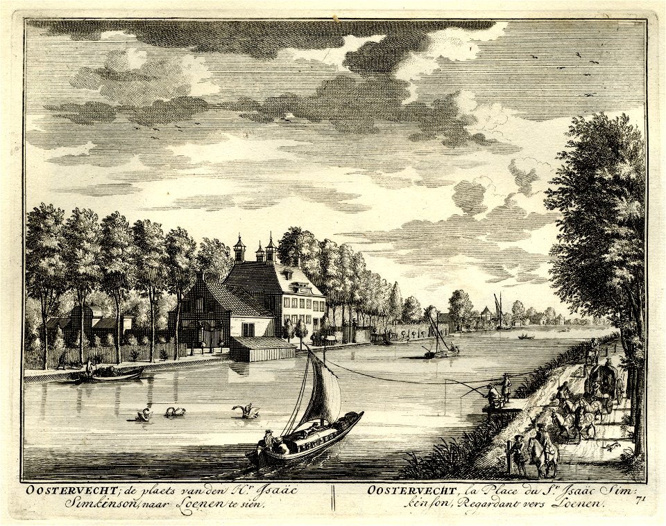 HUA-135656-Gezicht over de Vecht bij Loenen op het huis Oostervecht