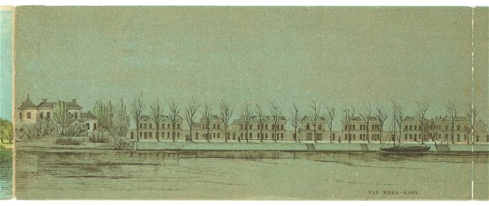 HUA-135006-Gezicht op een gedeelte van het Begijnebolwerk links en de Van Asch van Wijckskade te Utrecht