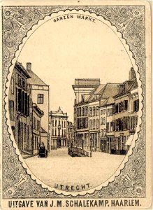 HUA-135034-Gezicht op de Ganzenmarkt te Utrecht in de richting van de Oudegracht