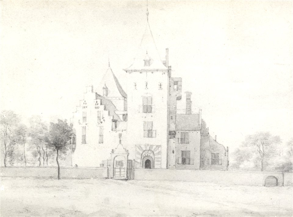 HUA-107278-Gezicht vanaf het voorplein op de voorgevel van het kasteel Amerongen te Amerongen