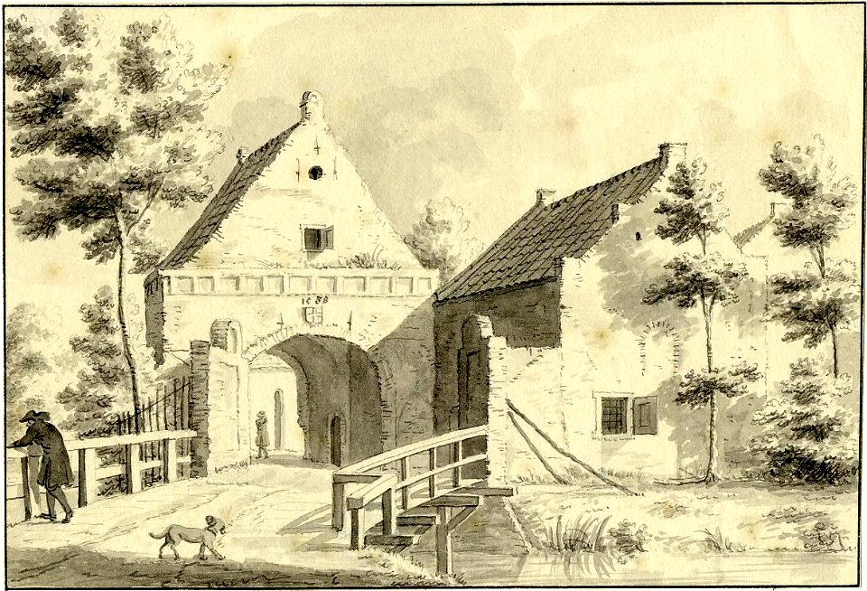 HUA-200040-Gezicht op de landzijde van de Bloemendalsepoort te Amersfoort