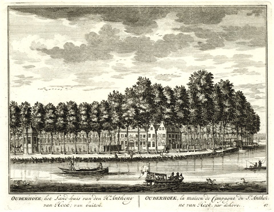 HUA-135736-Gezicht over de Vecht bij Nieuwersluis op de buitenplaats huis Ouderhoek