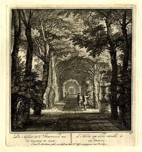 HUA-135962-Gezicht in de hoofdas van de tuin van de buitenplaats Heemstede te Houten in de richting van de ingang