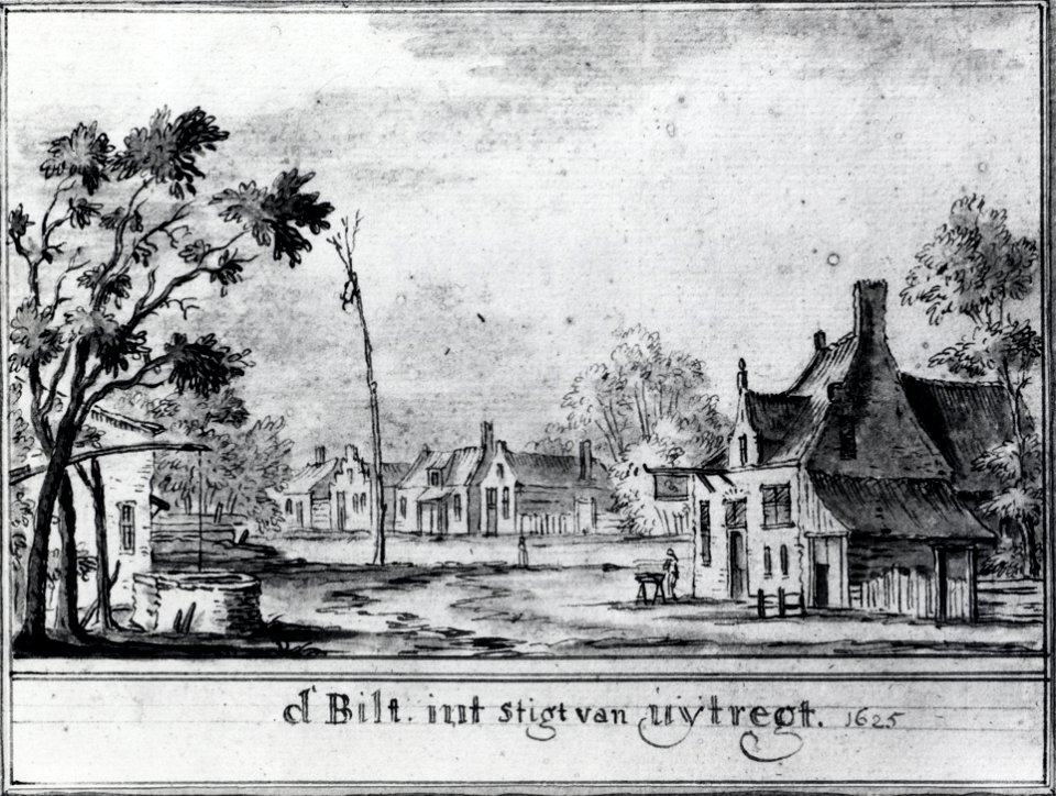 HUA-107544-Gezicht in de Dorpsstraat te De Bilt