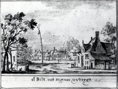 HUA-107544-Gezicht in de Dorpsstraat te De Bilt