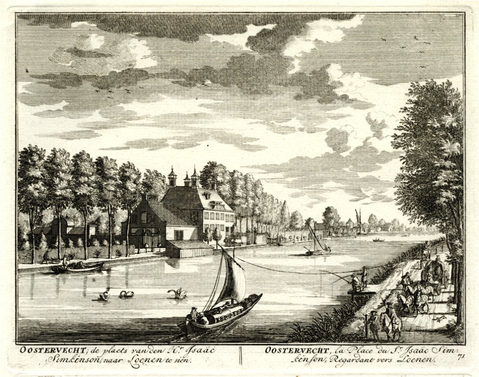 HUA-135760-Gezicht over de Vecht bij Loenen op het huis Oostervecht