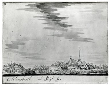 HUA-107612-Gezicht op het dorp Overlangbroek uit het noordoosten
