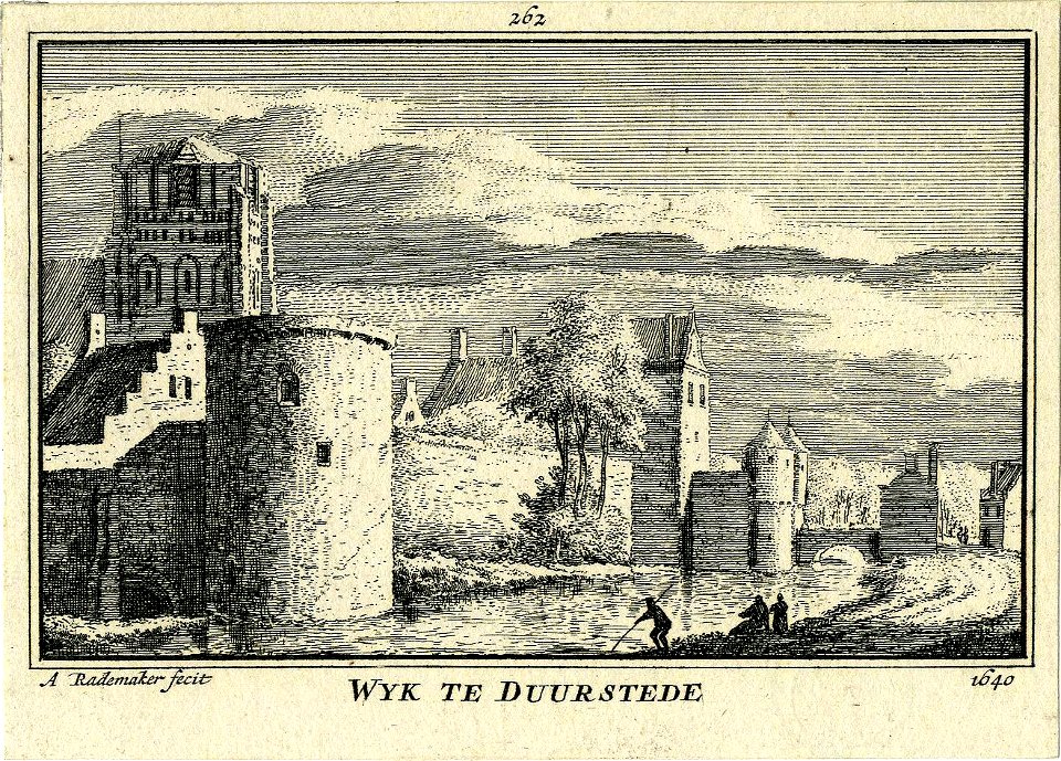 HUA-200161-Gezicht op de omwalling van Wijk bij Duurstede uit het noordwesten