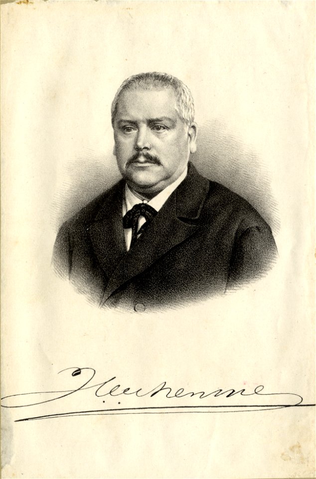 HUA-103876-Portret van HW Arentzen geboren 1832 notaris te Utrecht overleden 1893 Borstbeeld van voren