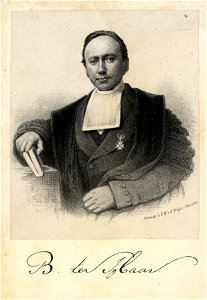 HUA-104879-Portret van B ter Haar geboren 18 juni 1806 hoogleraar in de theologie aan de Utrechtse hogeschool 1854 1874 overleden 19 november 1880 Te halve lijve