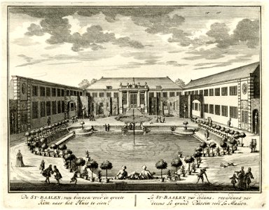 HUA-135589-Gezicht over de grote vijver op de achtergevel van het huis Zijdebalen aan de Vecht te Utrecht met links de oranjerie en rechts de fabriek