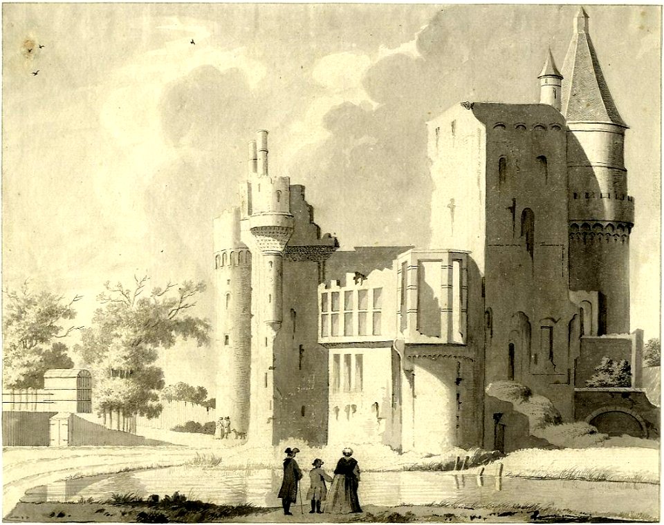 HUA-200190-Gezicht op het geruïneerde kasteel Duurstede te Wijk bij Duurstede