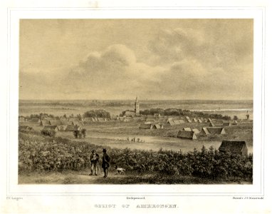 HUA-200357-Gezicht op Amerongen en omgeving uit het noorden met op de achtergrond de Rijn