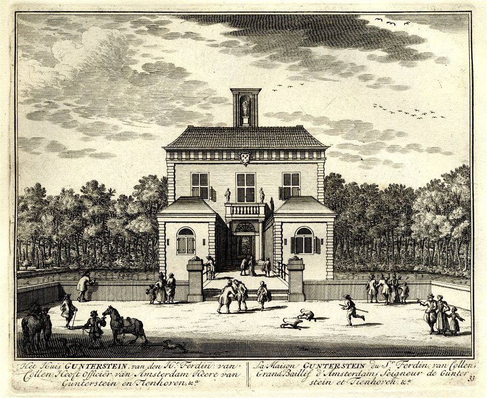 HUA-135618-Gezicht op de voorgevel van het huis Gunterstein bij Breukelen