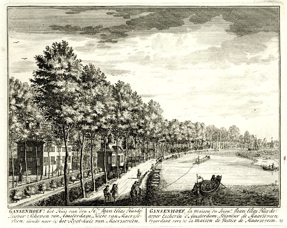 HUA-135714-Gezicht op de Vecht bij Maarsssen met de buitenplaats Gansenhoef