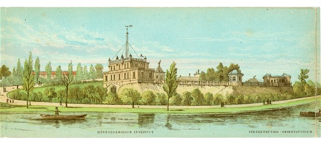 HUA-135023-Gezicht op het singelplantsoen rond het voormalige bastion Zonnenburg te Utrecht met links op de achtergrond een van de gebouwen van de voormalige St 
