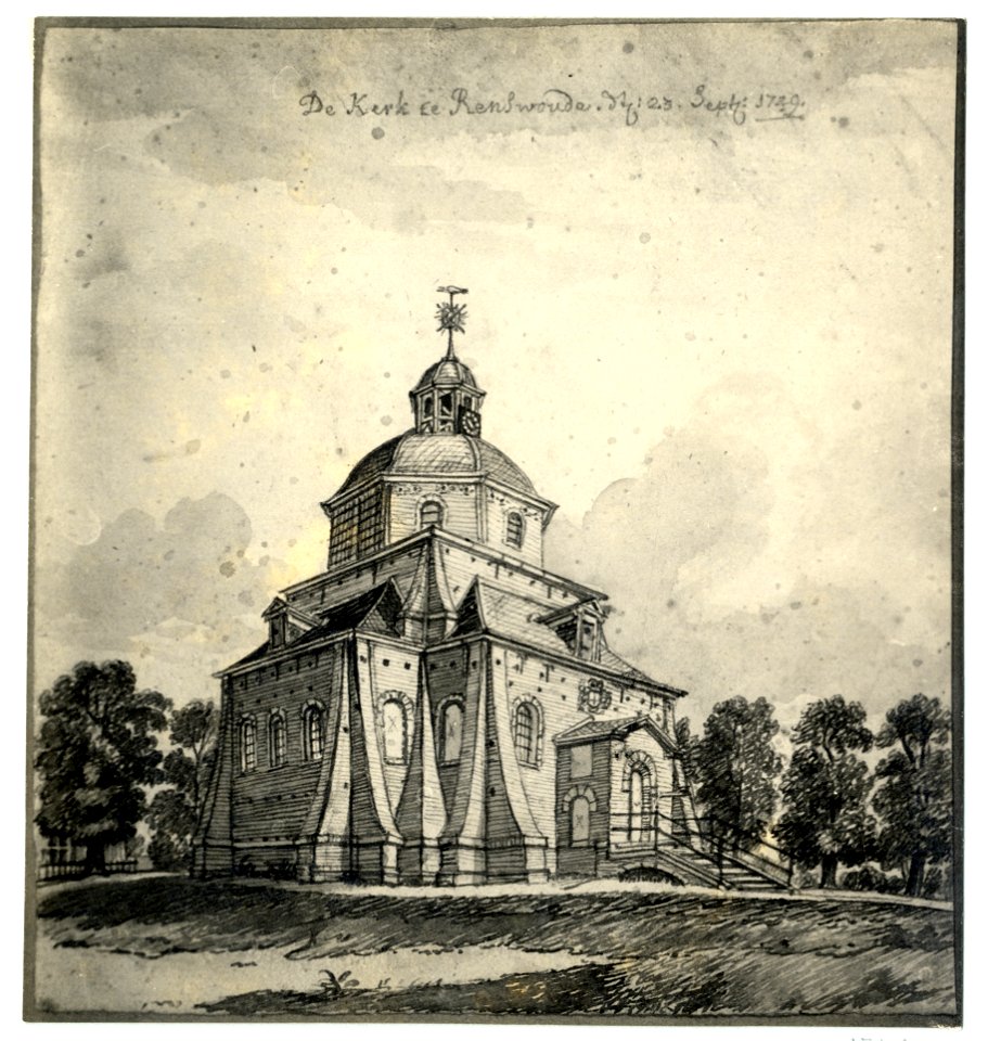 HUA-107614-Gezicht op de Nederlands Hervormde kerk te Renswoude
